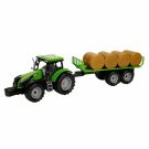 Tractor verde cu remorca cu fan, cu lumini si sunete, Maxx Wheels, 44 cm