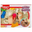 Set nisip creativ, Crafy Fun Sand, Sandy Castle, 10 piese, 1 kg nisip