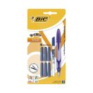 Stilou cu 6 rezerve si mini pic Easy Clic Standard Bic, Mov