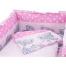Lenjerie Mykids Teddy Hug Roz, M1, 4 piese, 120x60 cm