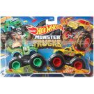 Set 2 masini Monster Truck, Hot Wheels, Bins of Steel si All Fried up, 1:64, HLT64