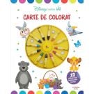 Disney Bebe, Carte de colorat, 12 creioane mici pentru maini de pitici