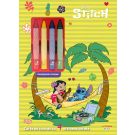 Disney Stitch, Coloram cu Lilo si Stitch, Carte de colorat cu 4 creioane cerate