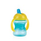 Nuby  Cana sa invatam sa bem cu manere 240 ml, Turcoaz