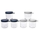 Set 6 recipiente sticla Beaba, 250ml, bleumarin