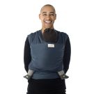 Sistem de purtare Babylonia Wrap Elastic Tricot Slen Organic, 3.5Kg-15Kg, Blue Jeans