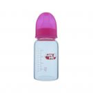 Biberon din sticla Primii Pasi, 120 ml, Roz