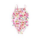 Costum baie fete cu imprimeu floral si volane Minoti