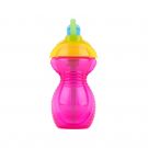 Cana cu pai Munchkin Flip Click Lock, 12+ luni, 296ml - Roz