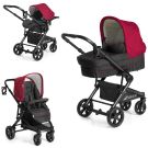 Carucior copii 3 in 1 Hauck Atlantic Plus Trio Set Tango - Rosu