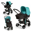 Carucior copii 3 in 1 Hauck Miami 4S Trio Set - Caviar Petrol
