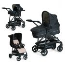 Carucior copii 3 in 1 Hauck Rapid 4 Plus Trio Set - Caviar Beige