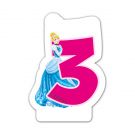 Disney Princess - Lumanare pentru tort cifra 3