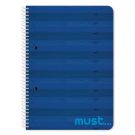 Caiet dictando Must, 60 file, 17 x 25 cm, Albastru
