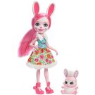 Set papusa cu animalut Mattel Enchantimals, Bree Bunny, DVH88
