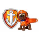 Figurina si insigna Paw Patrol, Zuma Salvamar, 6.3 cm