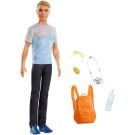Papusa Barbie Travel, Ken cu accesorii de calatorie
