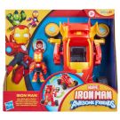 Set 2in1 figurina cu vehicul, Marvel, Iron Man And His Awesome Friends, Iron Man, G1474
