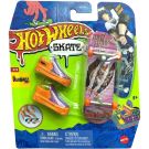 Set mini placa skateboard cu pantofi, Hot Wheels, Thrashin Tiger, HVJ93