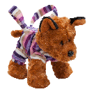 Jucarie de plus Noriel Plush - Catelus tip gentuta, 23 cm, Mov