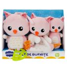 Set 3 bufnite prietenoase, de plus, Minibo, Roz