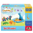 Set 24 culori plastilina, 2400 g, Plastelino 