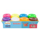Set 8 culori plastilina, 1120 g, Plastelino