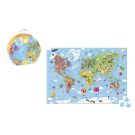 Puzzle Janod - Harta Lumii, 300 piese