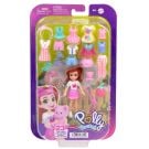 Mini papusa cu animalut si haine de schimb, Polly Pocket, Strawberry Fashion, JCB22