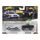 Set 2 masini metalice, Hot Wheels, Car Culture, Back to the Future Time Machine si 1987 Toyota Pickup Truck, JHW48