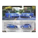 Set 2 masini metalice, Hot Wheels, Car Culture, Volkswagen R32 Gold 2004 si Volkswagen Golf MK7, JHW49