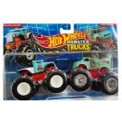 Set 2 masinute Monster Truck, Hot Wheels, Poo Poo Platter si Fruit Smasher, JLV89