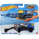 Set camion cu remorca, Hot Wheels, Track Fleet, Scania Rally Truck, JMK06