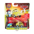 Set 2 masinute cu accesoriu, Disney Cars, Guido si Luigi, 1:55, JMX75
