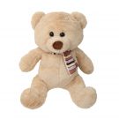 Jucarie de plus Ursulet Bej cu fular, 43 cm