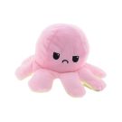 Jucarie de plus cu doua fete Octopus Flip Flop, Caracatita, Roz, 20 cm