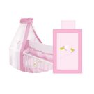 Lenjerie de pat copii Lorelli Classic 7 piese Lili Dragonfly, Pink