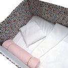 Lenjerie de pat copii Schimbul 3 -  Flori de primavara, 4 piese, 120 x 60cm