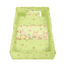 Lenjerie pat copii Lorelli Classic 8 piese Bunnies - Green