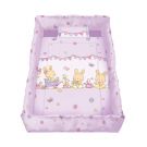 Lenjerie pat copii Lorelli Classic 8 piese Bunnies, roz