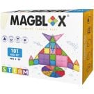 Set magnetic de constructie transparente, Magblox, 101 piese