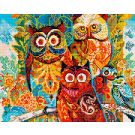 Set Goblen cu diamante, Acuarello, Bufnite abstracte