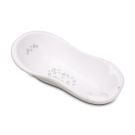 Cadita bebe cu dop de scurgere si baza antialunecare, Lorelli Little Stars, 100 x 51 x 31 cm, White
