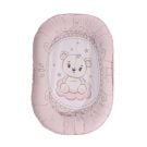 Baby nest, bumbac ranforce, Lorelli Little Bear, 92 x 58 cm, Pink