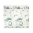 Covoras de joaca termic, Lorelli, din spuma XPE, design cu doua fete, pliabil, impermeabil, 180 x 200 cm, Funny City and Stars