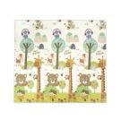 Covoras de joaca termic, Lorelli, din spuma XPE, design cu doua fete, pliabil, impermeabil, 180 x 200 cm, Best Friends and Stars