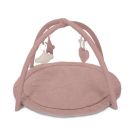 Saltea de activitati pentru bebelusi, Lorelli Moments, jucarii textile cu sunet si zornaitoare, 83 x 83 cm, Pink