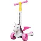 Trotineta cu roti luminoase si late Flying Unicorn, Action One, Roz
