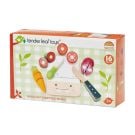 Set legume de feliat din lemn, Tender Leaf Toys, 16 piese