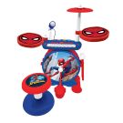 Set complet de tobe electronice luminoase, Lexibook, Spiderman